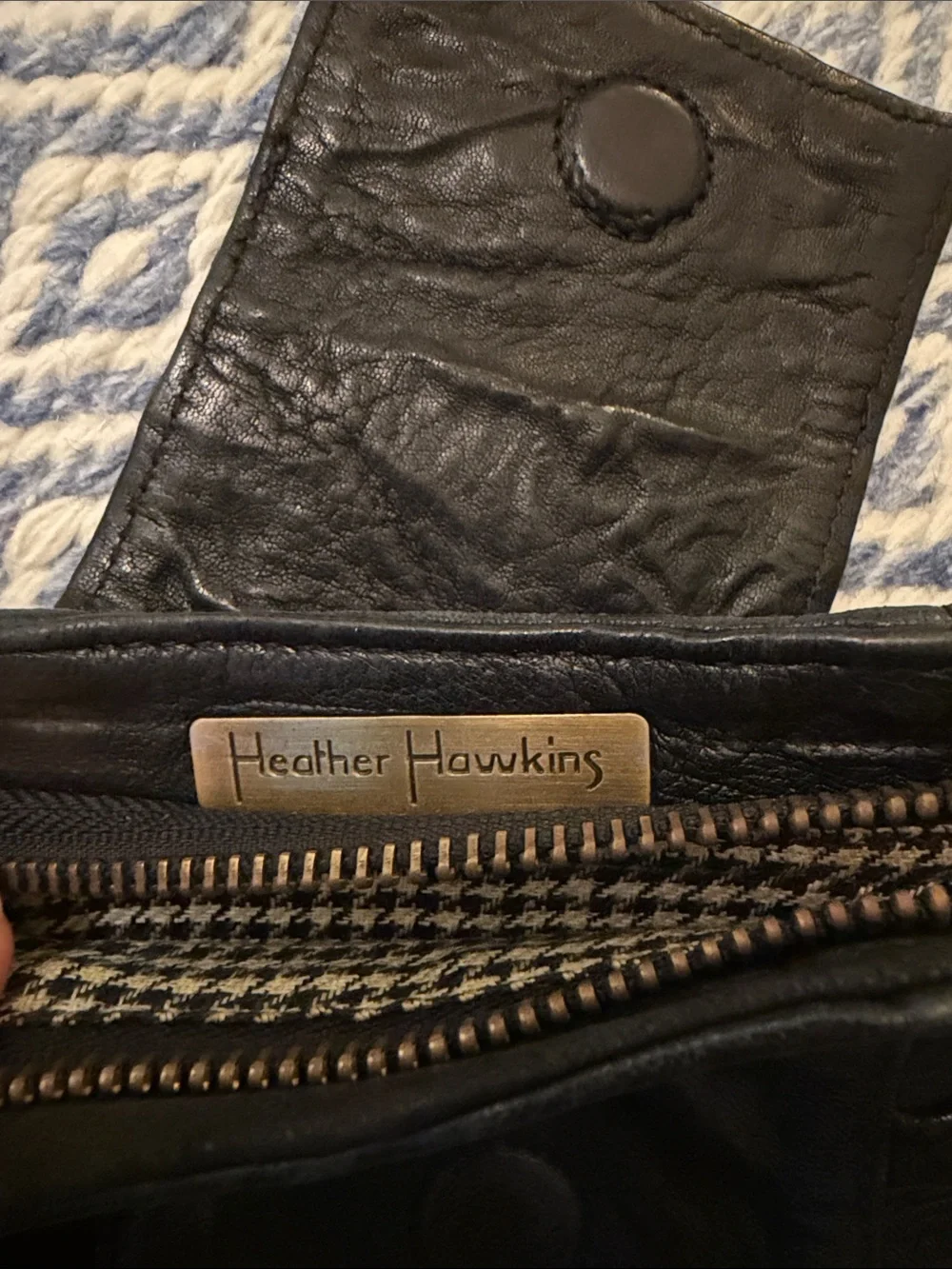 Heather Hawkins black leather